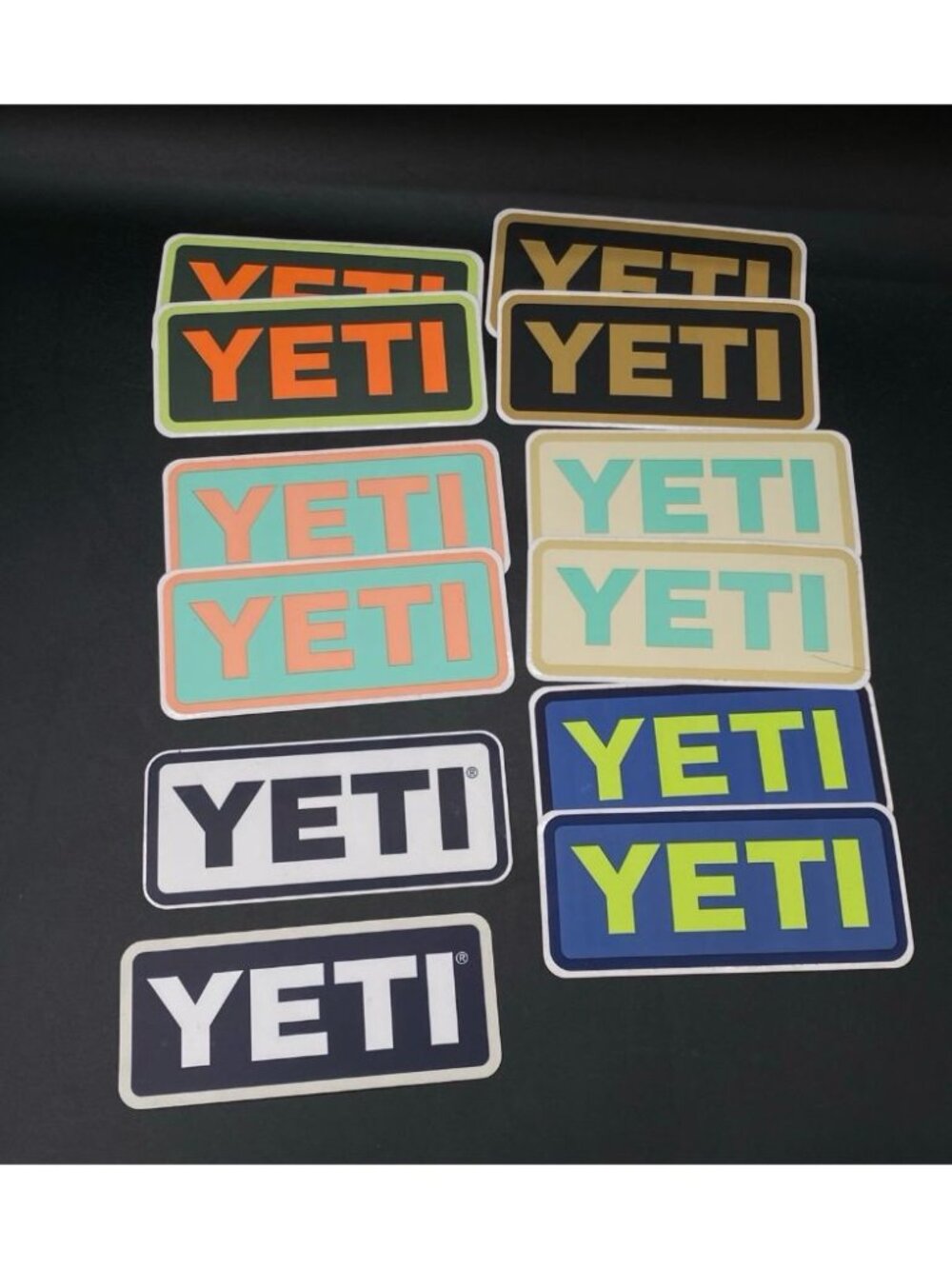 LOT 12 Yeti Vinyl Stickers Various Colors